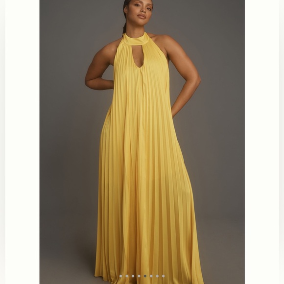 Hutch Pleated Halter Maxi Dress Anthropologie - Picture 5 of 15